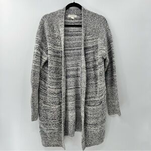 Treasure & Bond long line sweater cardigan wool alpaca size Small grey marled